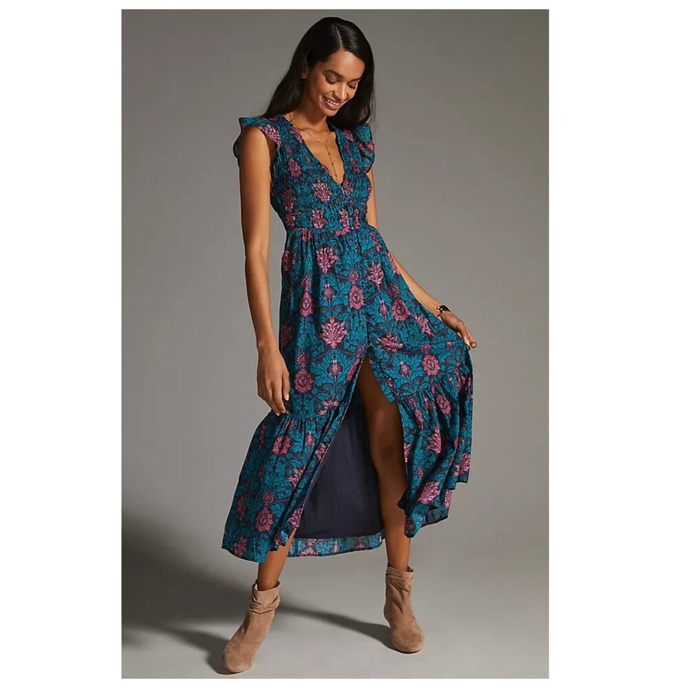 Anthropologie The Peregrine Midi Dress Size Medium